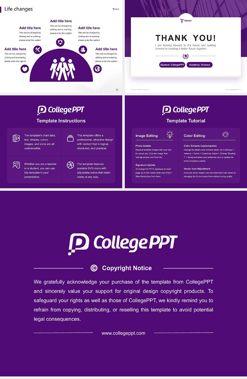 Truman State University National Scholarship Defense PPT Template4:3 ratio PPT effect preview image4