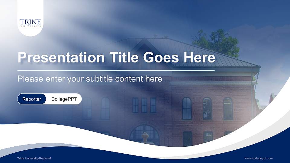 Trine University-Regional Lecture Sharing and Networking Event PPT Template16:9 ratio PPT effect preview image