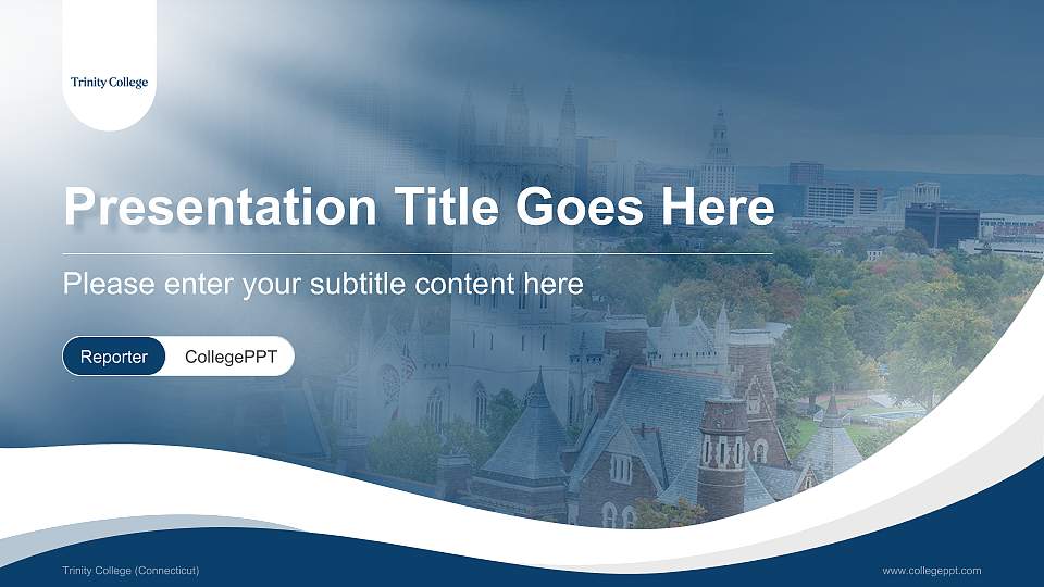 Trinity College (Connecticut) Lecture Sharing and Networking Event PPT Template16:9 ratio PPT effect preview image