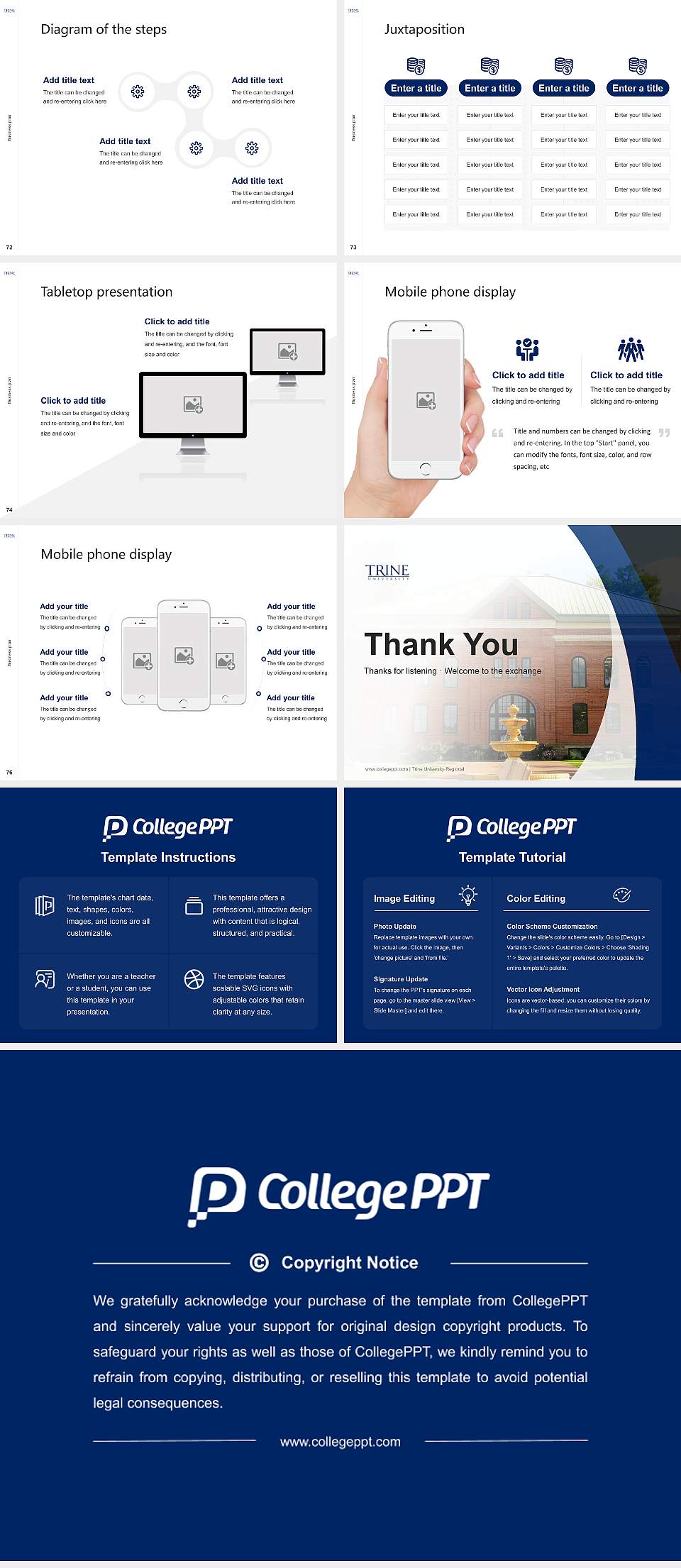 Trine University-Regional Competition/Entrepreneurship Contest PPT Template4:3 ratio PPT effect preview image9