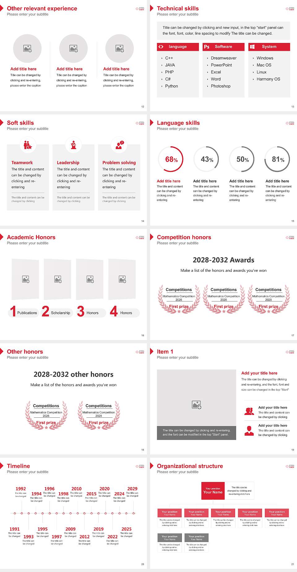 Universidad Ana G. Méndez – Recinto de Ponce Resume PPT Template4:3 ratio PPT effect preview image3