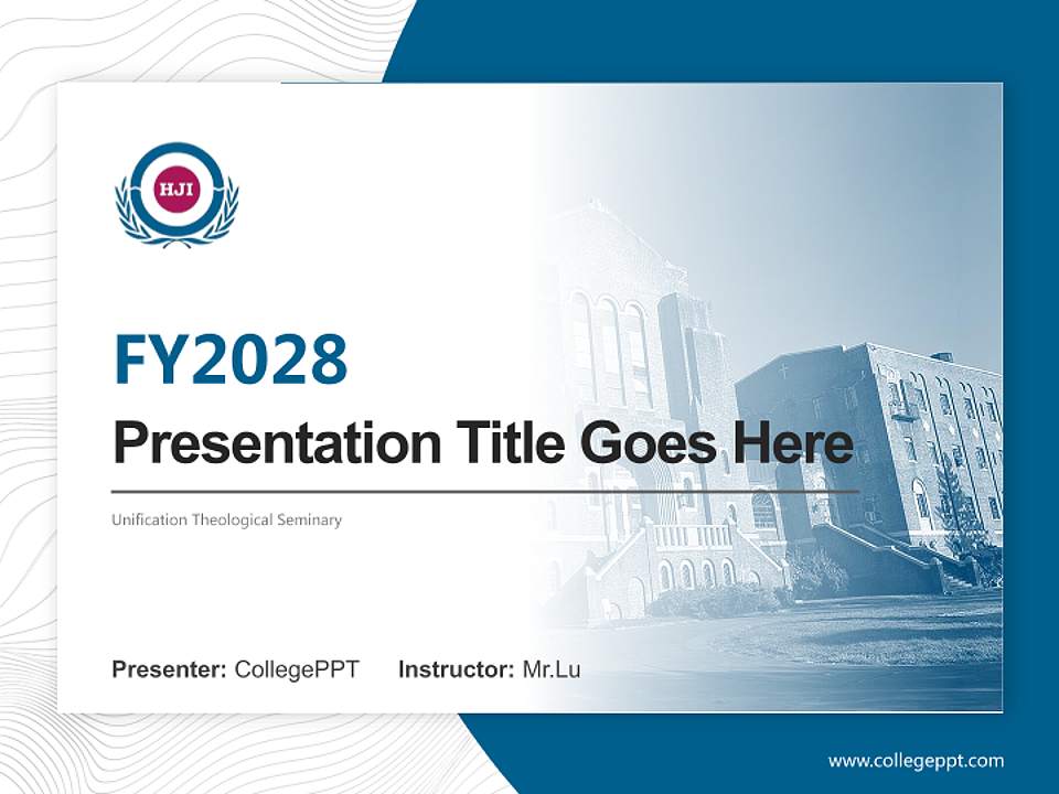 Unification Theological Seminary Academic Presentation/Research Findings Report PPT Template4:3 ratio PPT effect preview image5