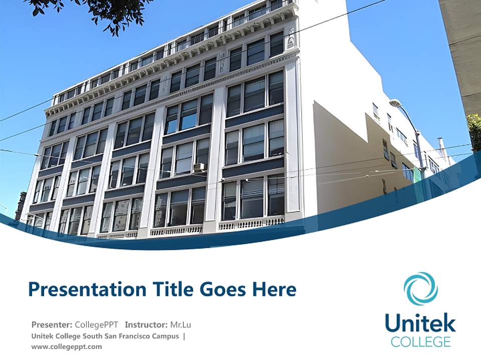 Unitek College South San Francisco Campus Course/Courseware Creation PPT Template4:3 ratio PPT effect preview image5