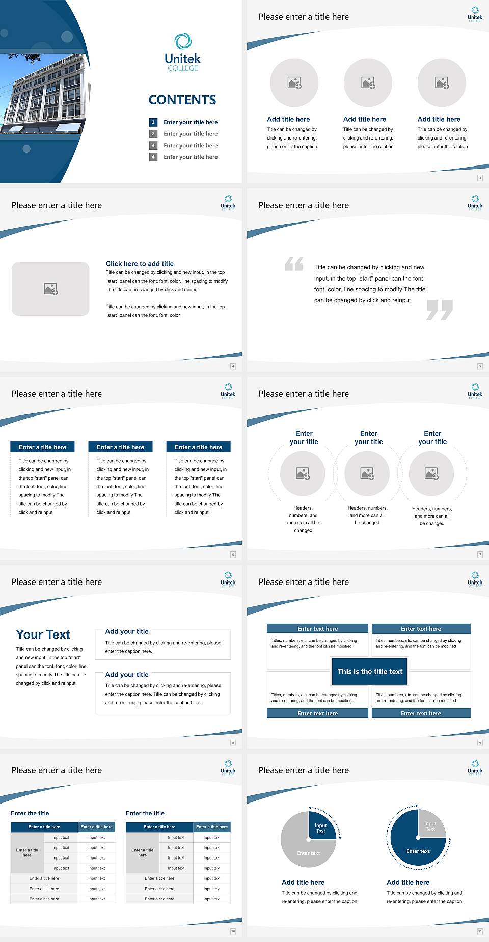 Unitek College South San Francisco Campus Course/Courseware Creation PPT Template4:3 ratio PPT effect preview image2