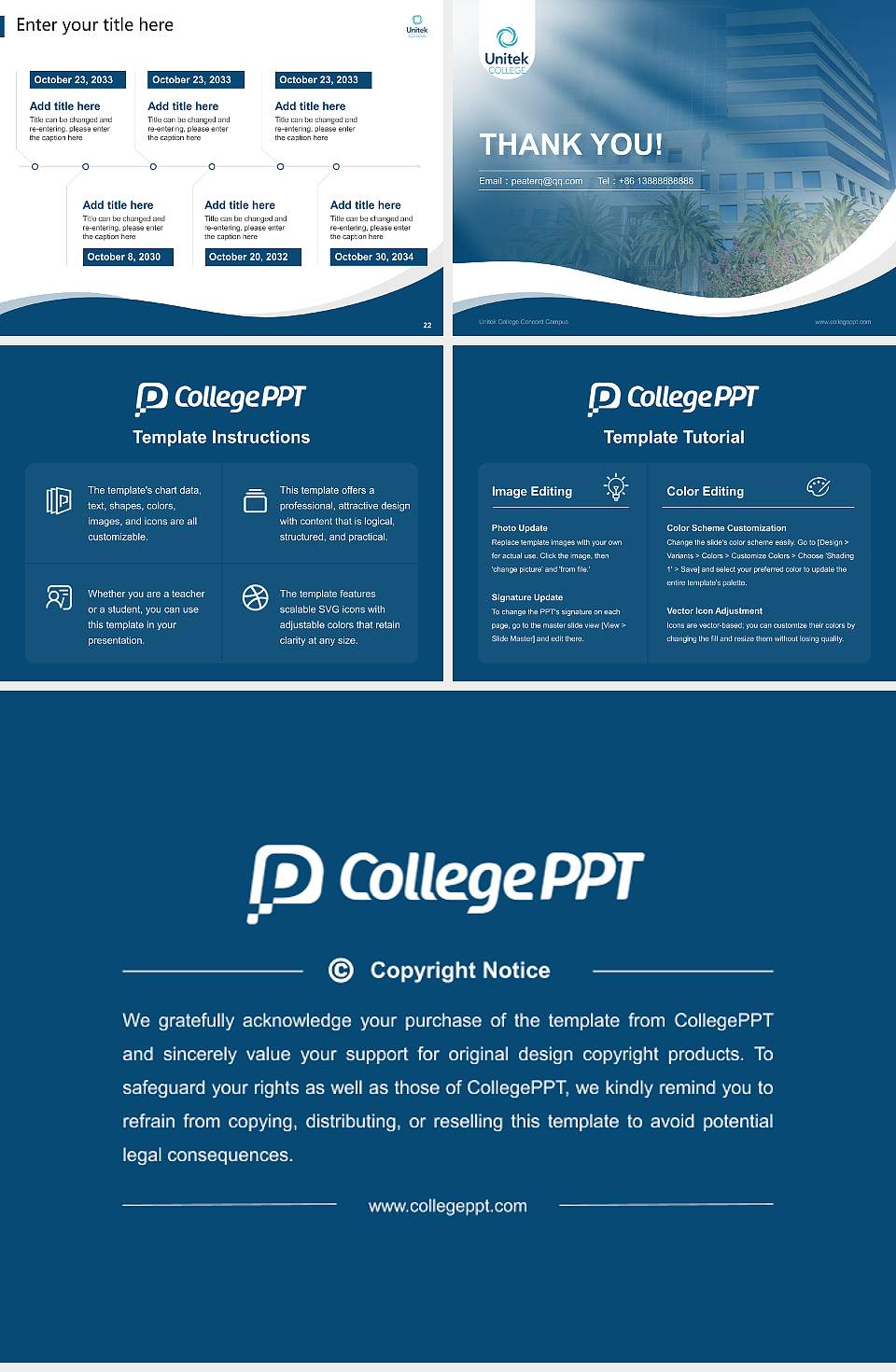 Unitek College Concord Campus Lecture Sharing and Networking Event PPT Template4:3 ratio PPT effect preview image4