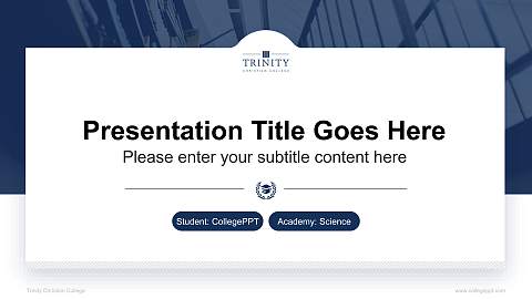 Trinity Christian College National Scholarship Defense PPT Template
