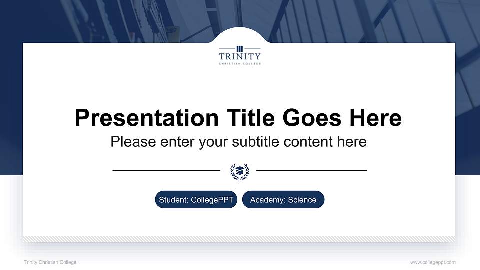 Trinity Christian College National Scholarship Defense PPT Template16:9 ratio PPT effect preview image1