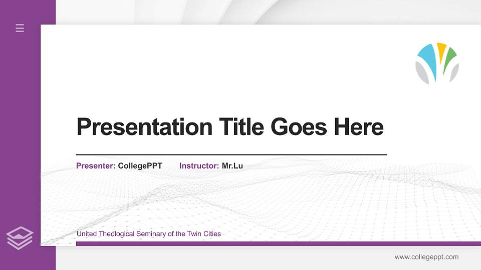 United Theological Seminary of the Twin Cities Thesis Proposal/Graduation Defense PPT Template16:9 ratio PPT effect preview image