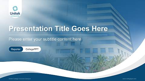 Unitek College Concord Campus Lecture Sharing and Networking Event PPT Template