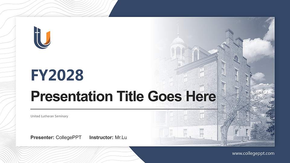 United Lutheran Seminary Academic Presentation/Research Findings Report PPT Template16:9 ratio PPT effect preview image