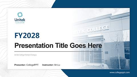 Unitek College Fremont Campus Academic Presentation/Research Findings Report PPT Template