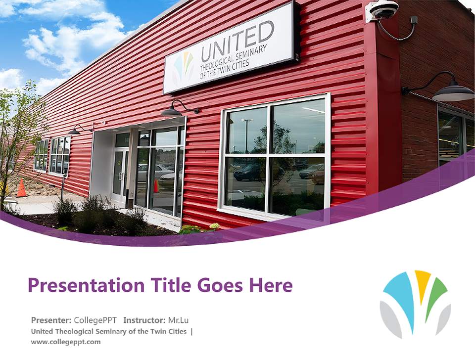 United Theological Seminary of the Twin Cities Course/Courseware Creation PPT Template4:3 ratio PPT effect preview image5