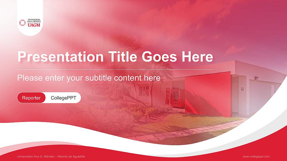 Universidad Ana G. Méndez – Recinto de Aguadilla Lecture Sharing and Networking Event PPT Template16:9 ratio PPT effect preview image