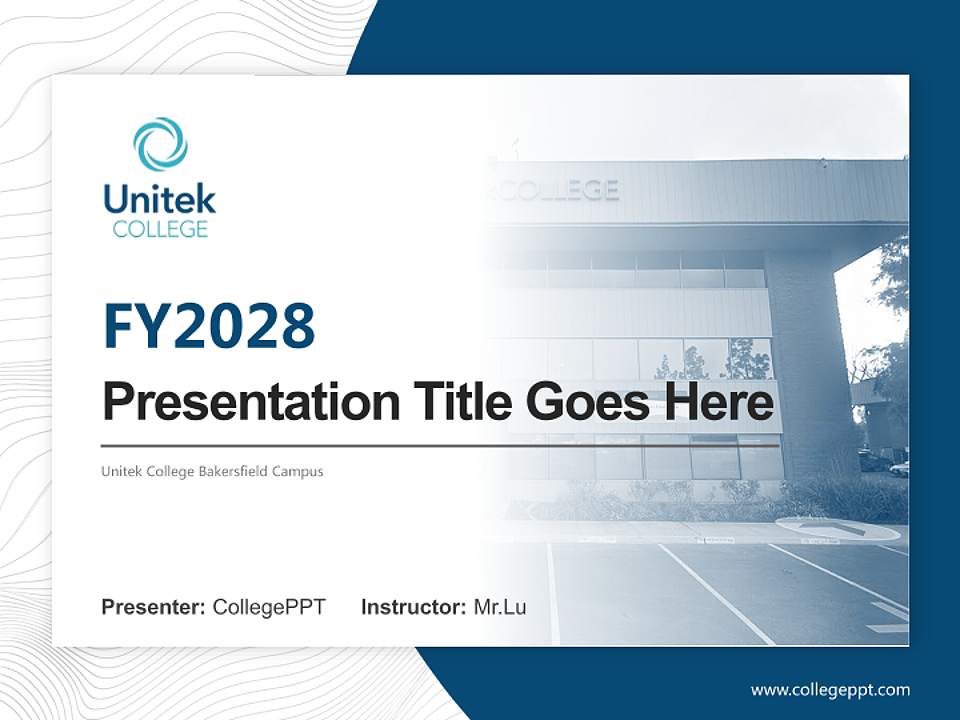 Unitek College Bakersfield Campus Academic Presentation/Research Findings Report PPT Template4:3 ratio PPT effect preview image5