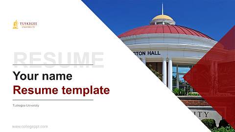 Tuskegee University Resume PPT Template
