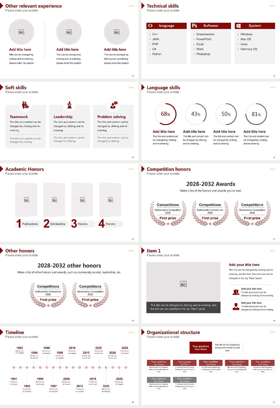 Tuskegee University Resume PPT Template16:9 ratio PPT effect preview image3
