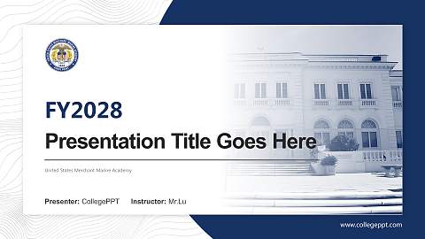 United States Merchant Marine Academy Academic Presentation/Research Findings Report PPT Template