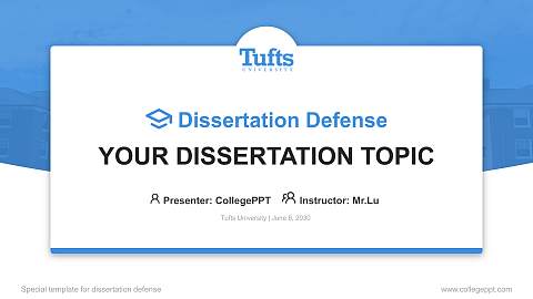 Tufts University Graduation Thesis Defense PPT Template