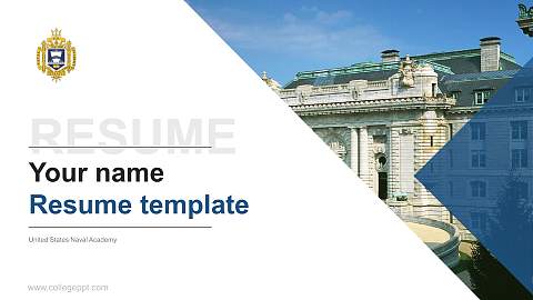 United States Naval Academy Resume PPT Template