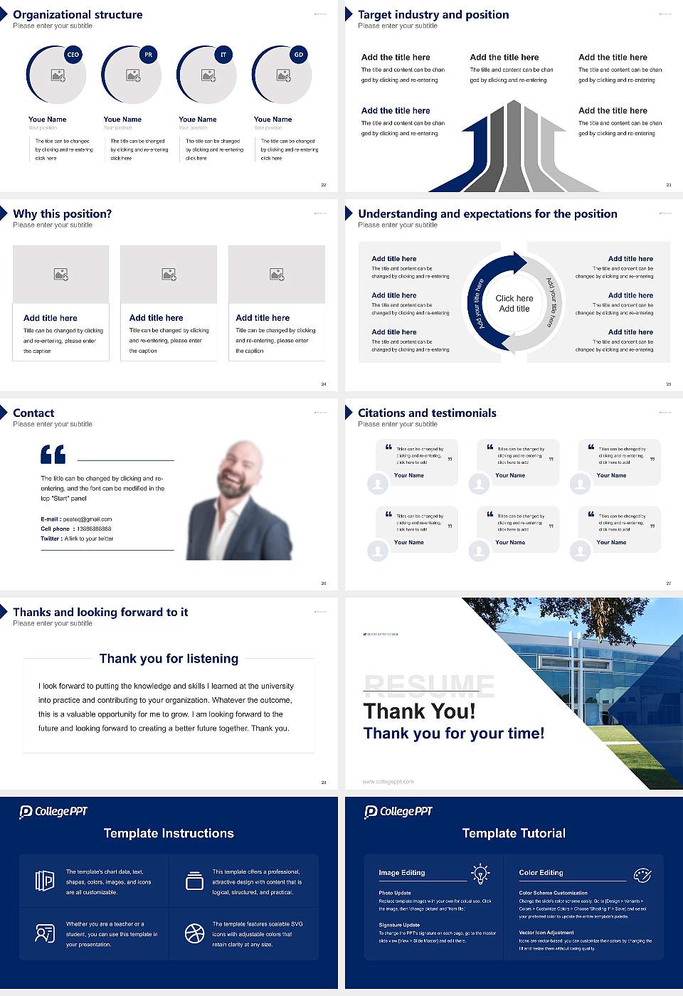 Trinity Baptist College Resume PPT Template16:9 ratio PPT effect preview image4