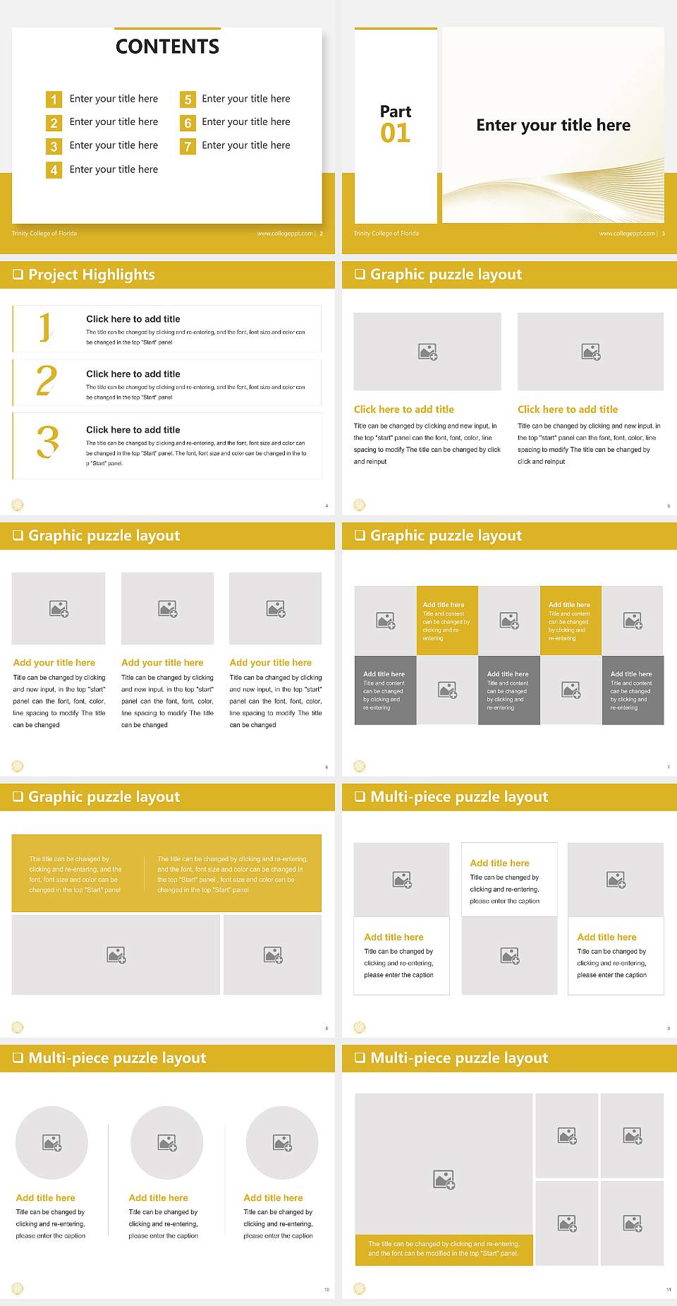 Trinity College of Florida General Purpose PPT Template4:3 ratio PPT effect preview image2