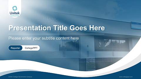Unitek College Sacramento Campus Lecture Sharing and Networking Event PPT Template