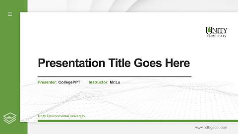 Unity Environmental University Thesis Proposal/Graduation Defense PPT Template