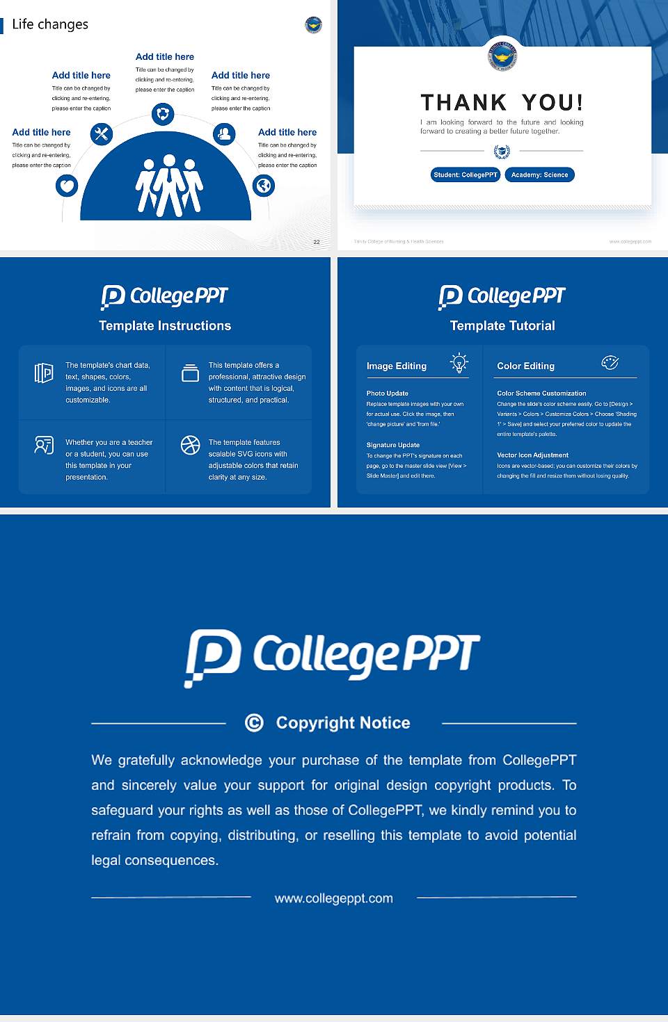 Trinity College of Nursing & Health Sciences National Scholarship Defense PPT Template4:3 ratio PPT effect preview image4