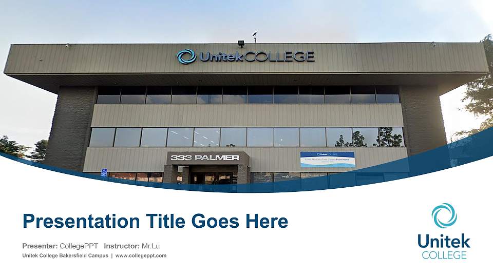 Unitek College Bakersfield Campus Course/Courseware Creation PPT Template16:9 ratio PPT effect preview image