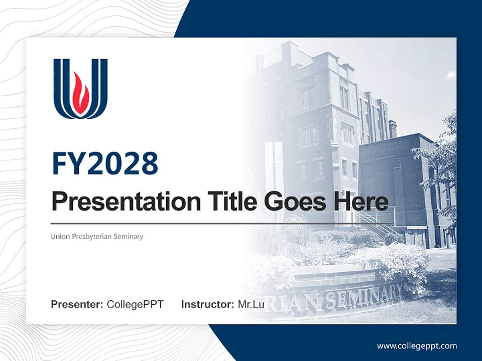 Union Presbyterian Seminary Academic Presentation/Research Findings Report PPT Template4:3 ratio PPT effect preview image5