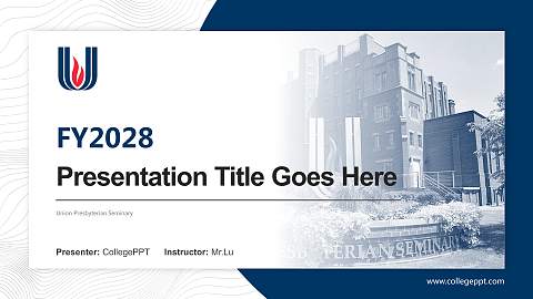 Union Presbyterian Seminary Academic Presentation/Research Findings Report PPT Template