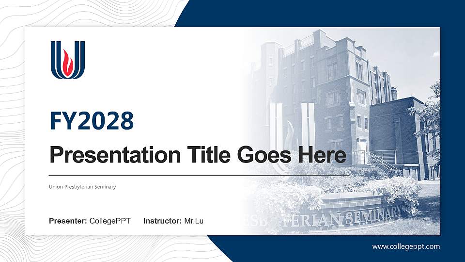 Union Presbyterian Seminary Academic Presentation/Research Findings Report PPT Template16:9 ratio PPT effect preview image