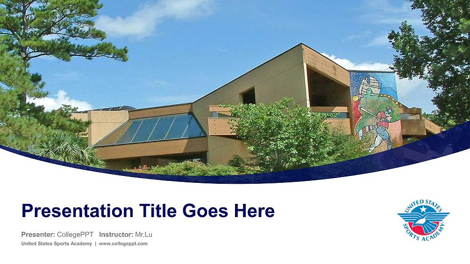 United States Sports Academy Course/Courseware Creation PPT Template16:9 ratio PPT effect preview image