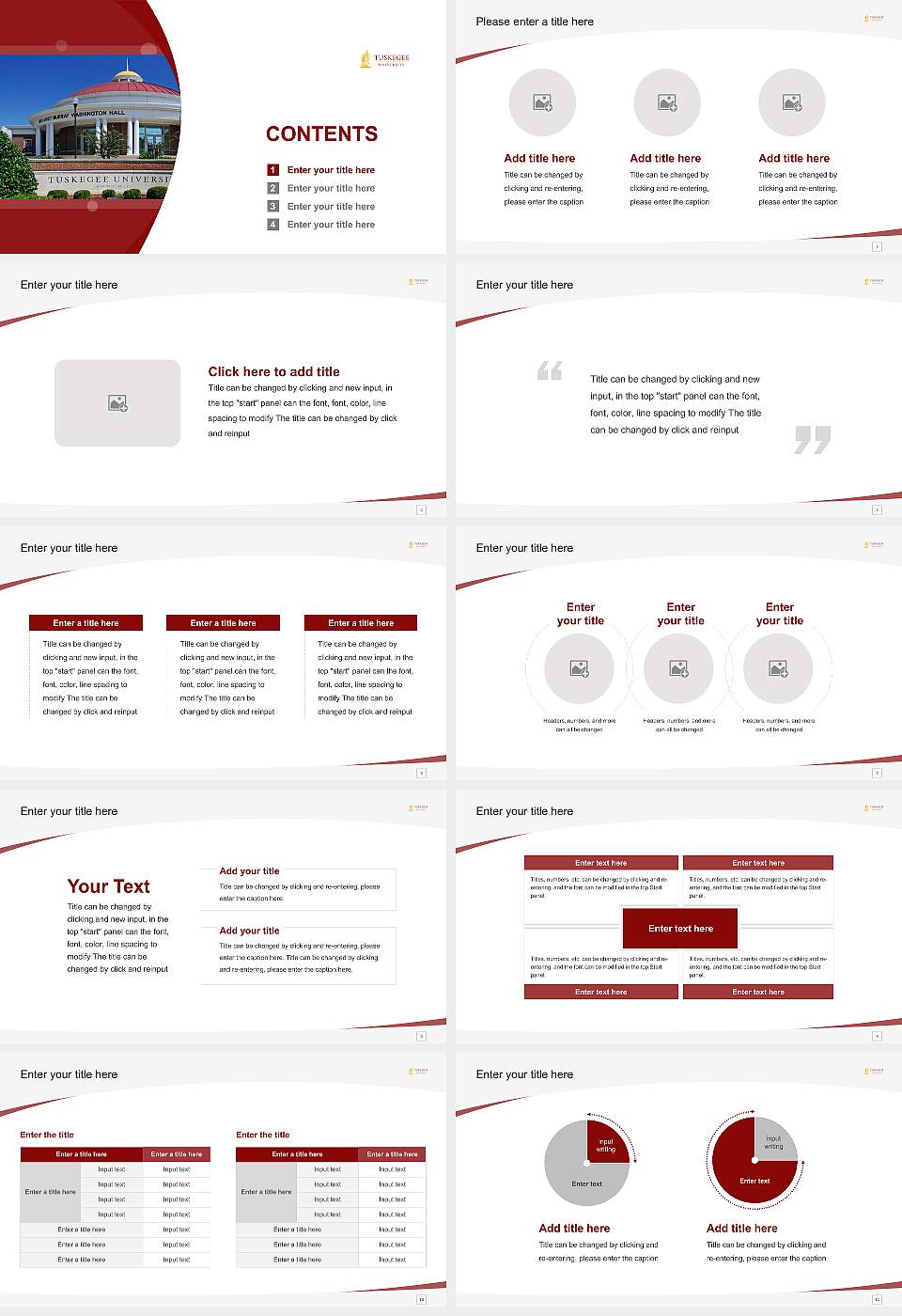 Tuskegee University Course/Courseware Creation PPT Template16:9 ratio PPT effect preview image2