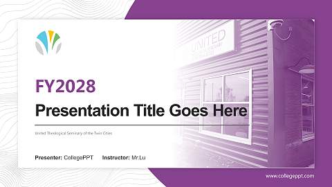 United Theological Seminary of the Twin Cities Academic Presentation/Research Findings Report PPT Template