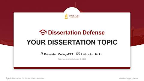 Tuskegee University Graduation Thesis Defense PPT Template