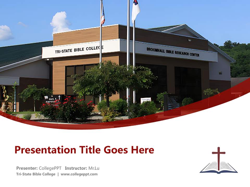 Tri-State Bible College Course/Courseware Creation PPT Template4:3 ratio PPT effect preview image5