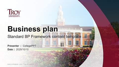 Troy University Competition/Entrepreneurship Contest PPT Template