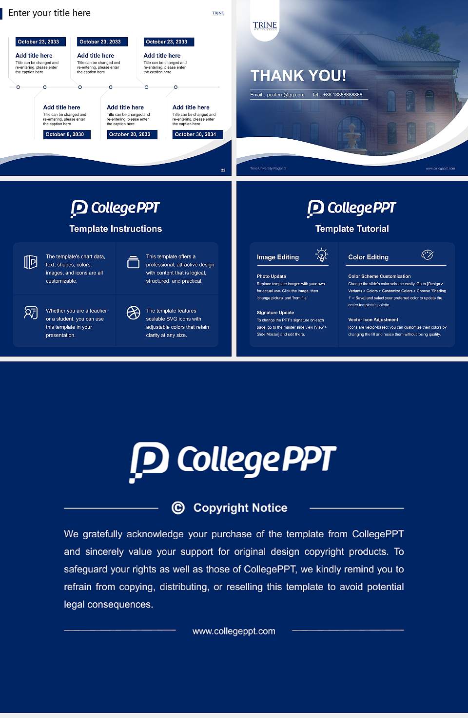Trine University-Regional Lecture Sharing and Networking Event PPT Template4:3 ratio PPT effect preview image4