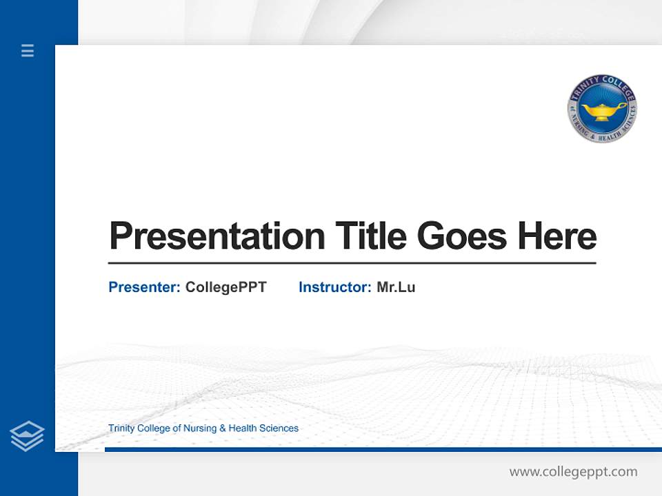 Trinity College of Nursing & Health Sciences Thesis Proposal/Graduation Defense PPT Template4:3 ratio PPT effect preview image5