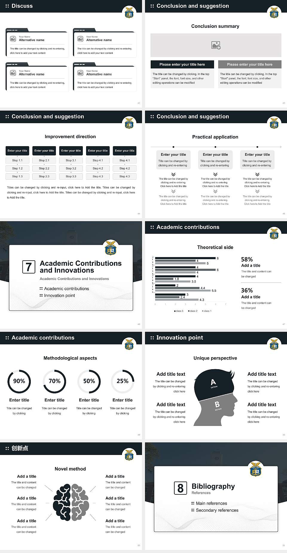 United States Coast Guard Academy Graduation Thesis Defense PPT Template4:3 ratio PPT effect preview image6