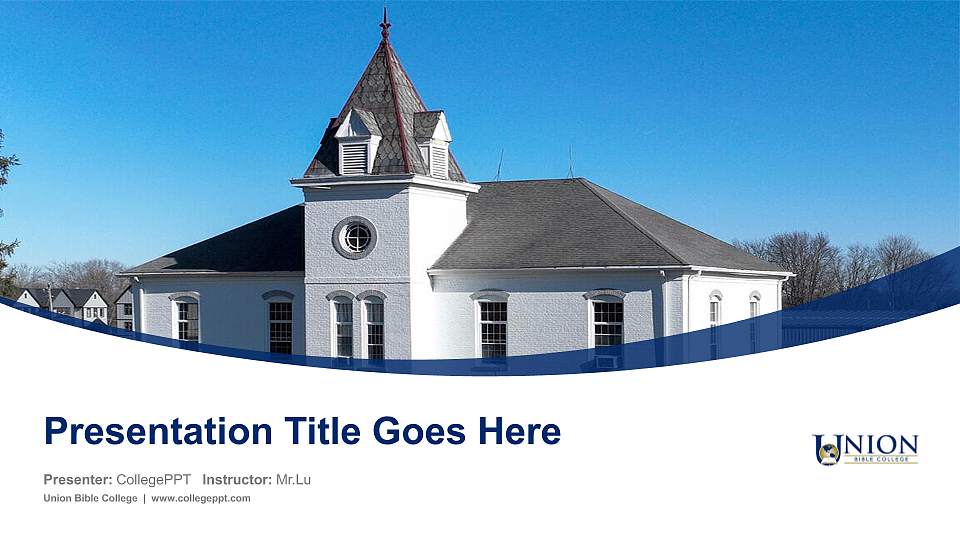 Union Bible College Course/Courseware Creation PPT Template16:9 ratio PPT effect preview image