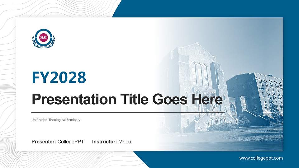 Unification Theological Seminary Academic Presentation/Research Findings Report PPT Template16:9 ratio PPT effect preview image