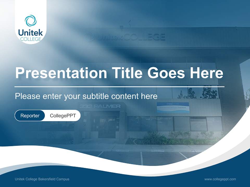 Unitek College Bakersfield Campus Lecture Sharing and Networking Event PPT Template4:3 ratio PPT effect preview image4
