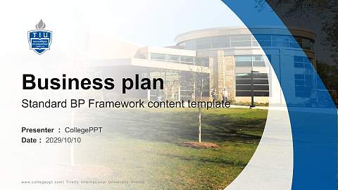 Trinity International University-Illinois Competition/Entrepreneurship Contest PPT Template