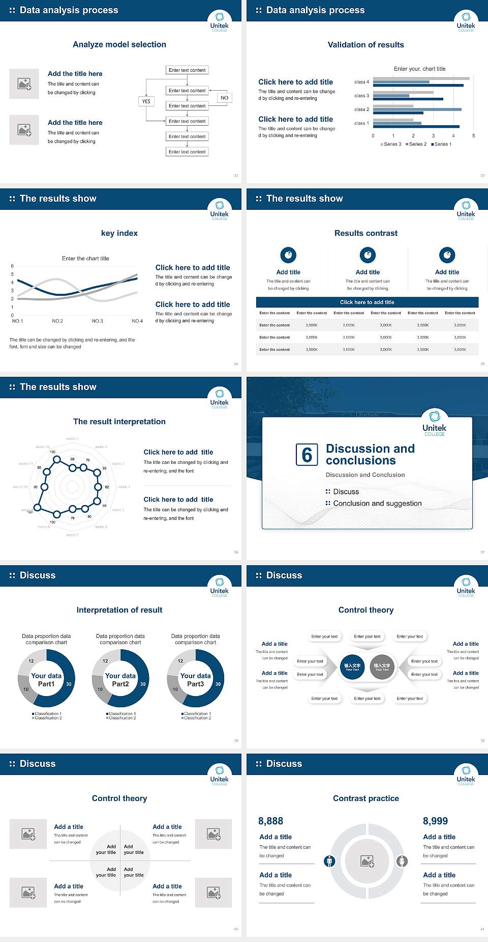 Unitek College San Jose Campus Graduation Thesis Defense PPT Template4:3 ratio PPT effect preview image5