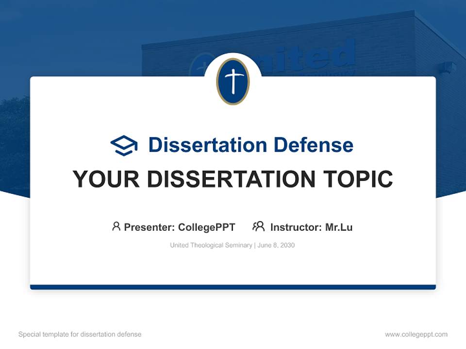 United Theological Seminary Graduation Thesis Defense PPT Template4:3 ratio PPT effect preview image7