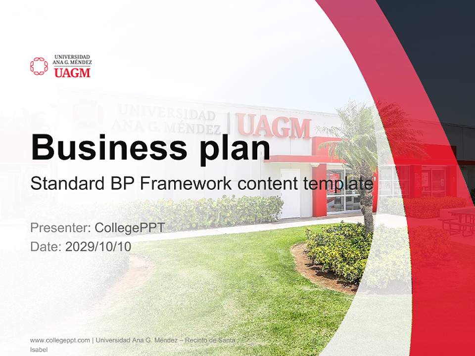 Universidad Ana G. Méndez – Recinto de Santa Isabel Competition/Entrepreneurship Contest PPT Template4:3 ratio PPT effect preview image9