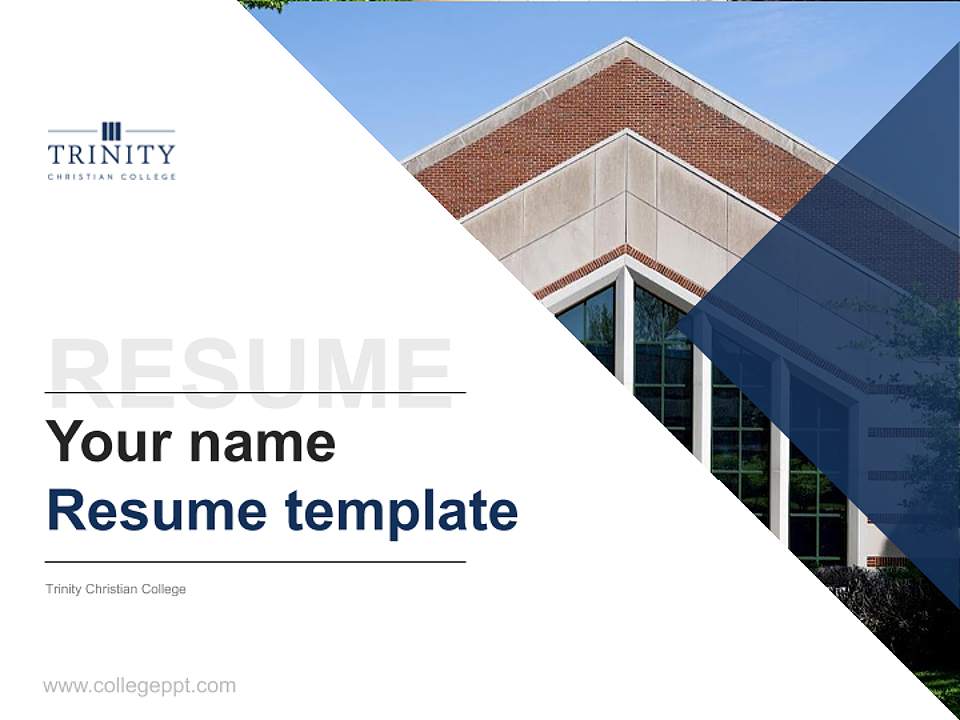 Trinity Christian College Resume PPT Template4:3 ratio PPT effect preview image5