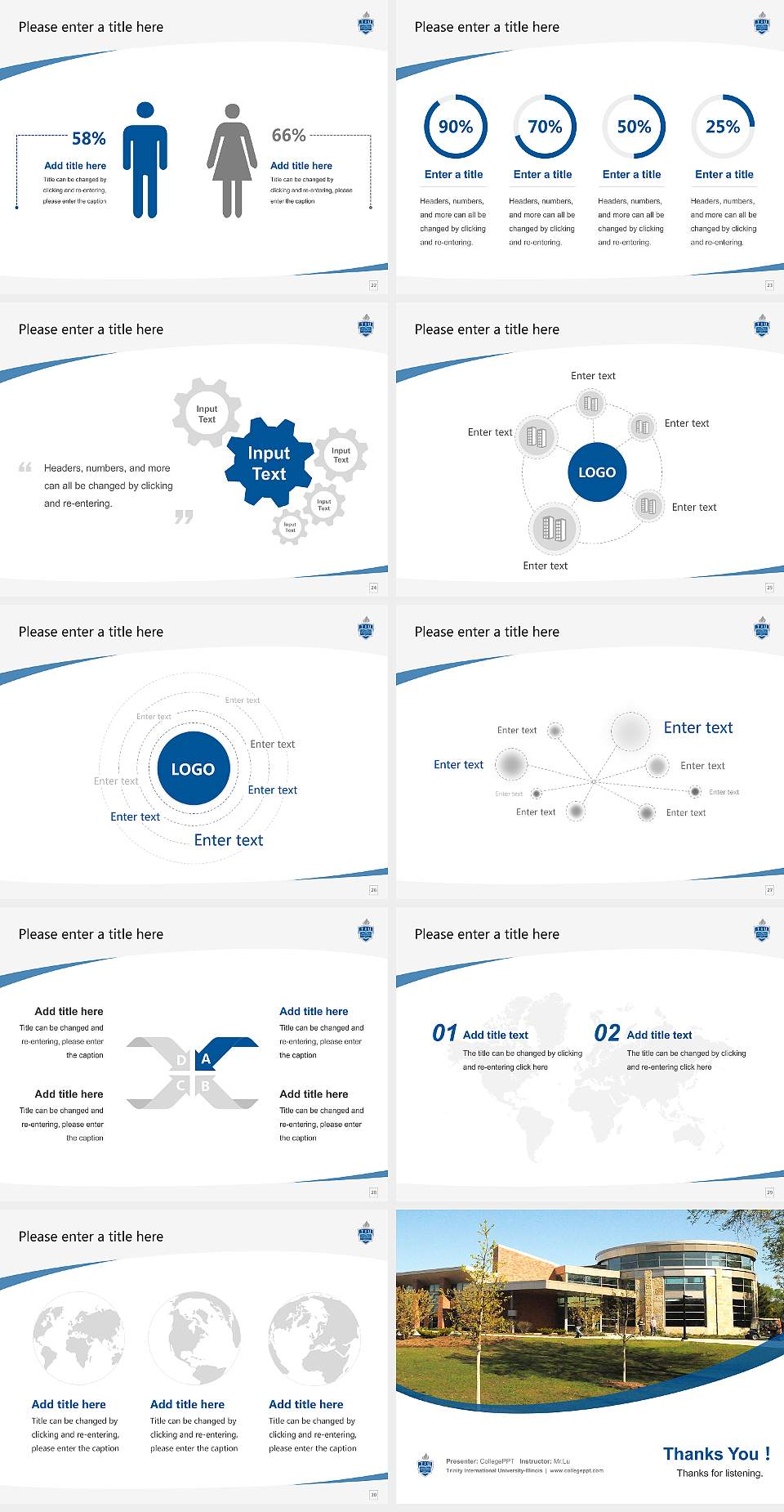 Trinity International University-Illinois Course/Courseware Creation PPT Template4:3 ratio PPT effect preview image4